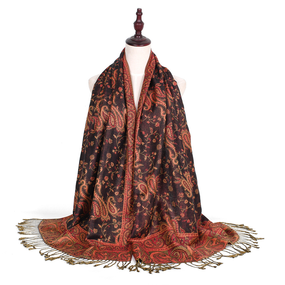 Go Ethnic Fashion - Kadınlar için Paşmina Şal Paisley Desenli