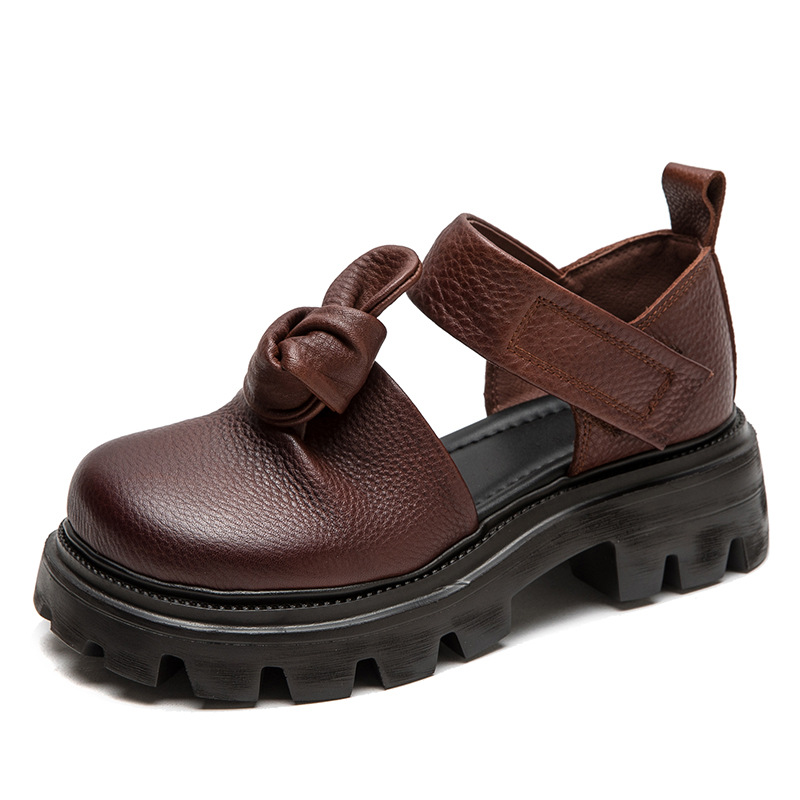 Ethnic Fashion Women - 5 cm Etnik Düğüm Platformu Kama