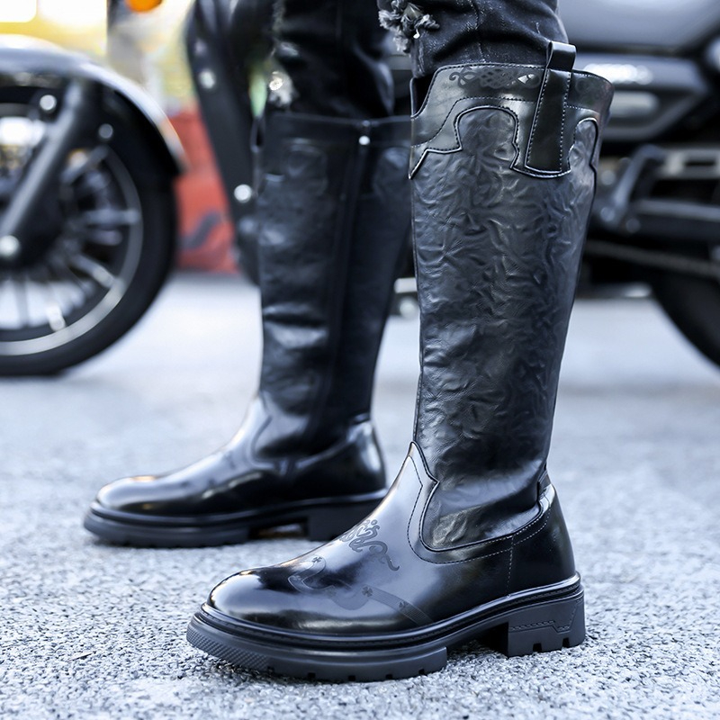 Ethnic Fashion For Men - Erkek Orta Buzağı Botları Yüksek Kaliteli