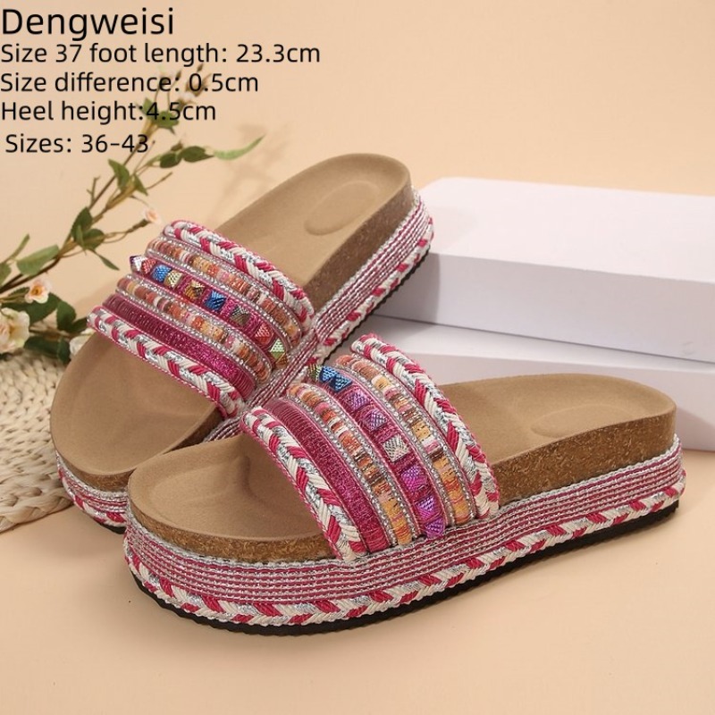 Ethnic Fashion Women - Moda Bohemian kadın sandalet Retro etnik
