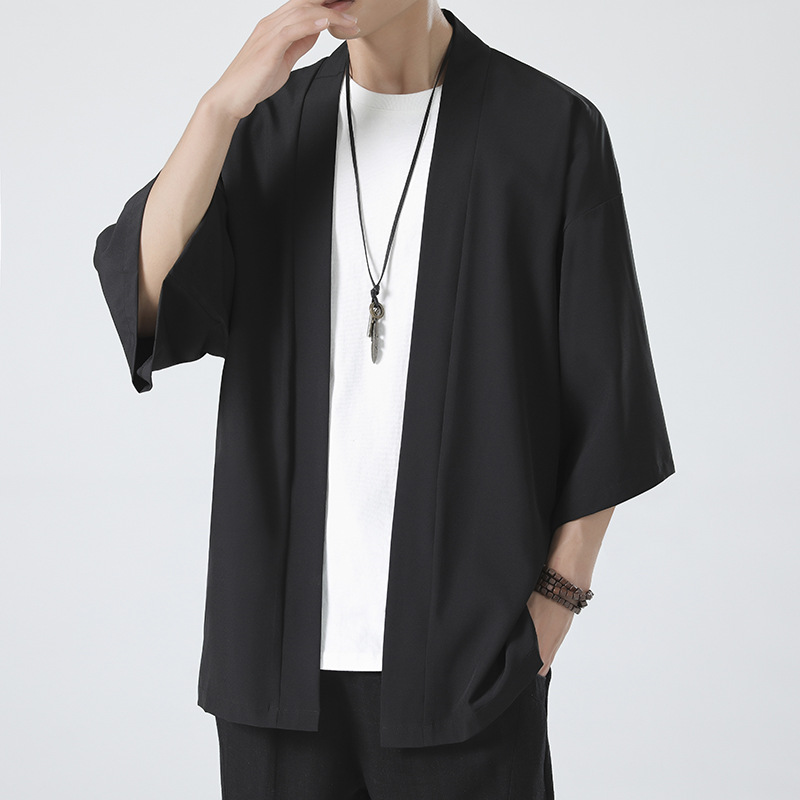 Haori Japanese Jacket - Sıcak erkek Hafif Kimono Geleneksel Japon