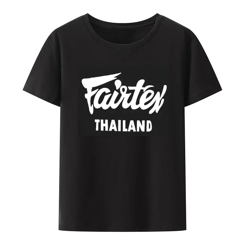 Thai Silk Blouse - Fairtex Tayland T-Shirt Siyah Rahat Muay
