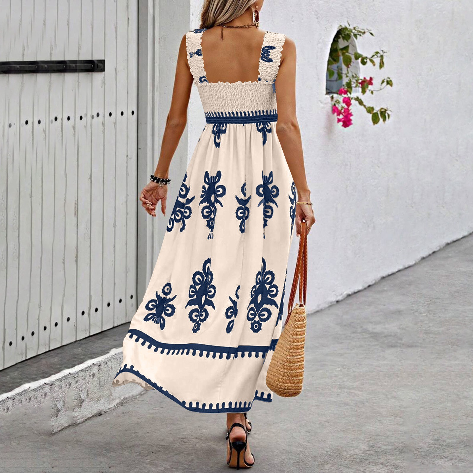 Retro Çiçek Baskılı Plaj Tatil - Ethnic Boho Fashion incelemesi ve fiyatı