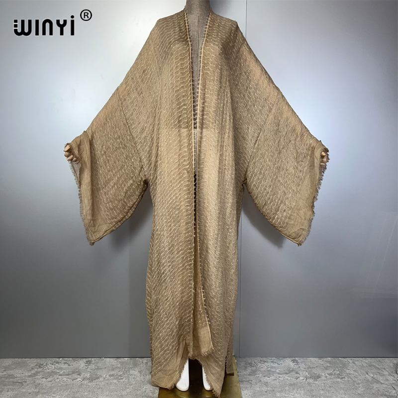 WINYI Geometrik baskı kimono k - Kaftan Women Boho incelemesi ve fiyatı