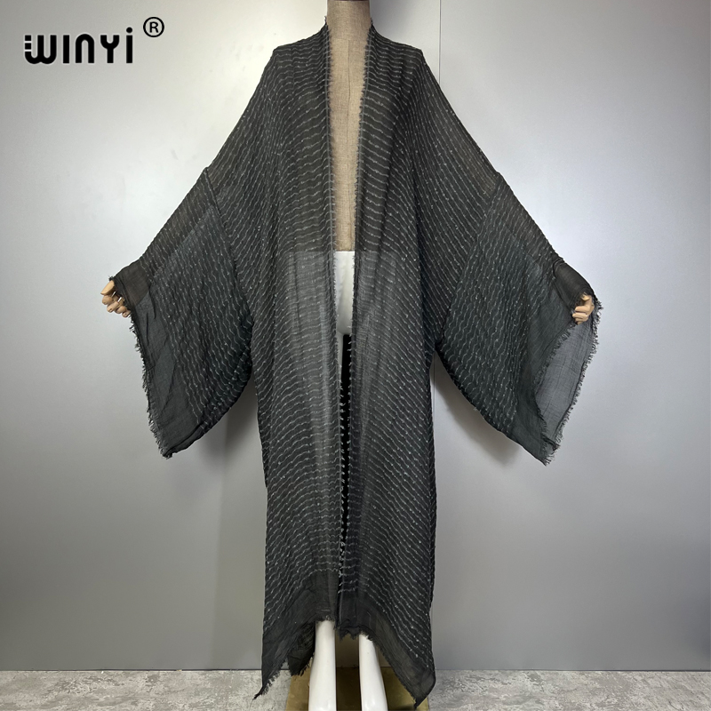 WINYI Geometrik baskı kimono k - Kaftan Women Boho incelemesi ve fiyatı