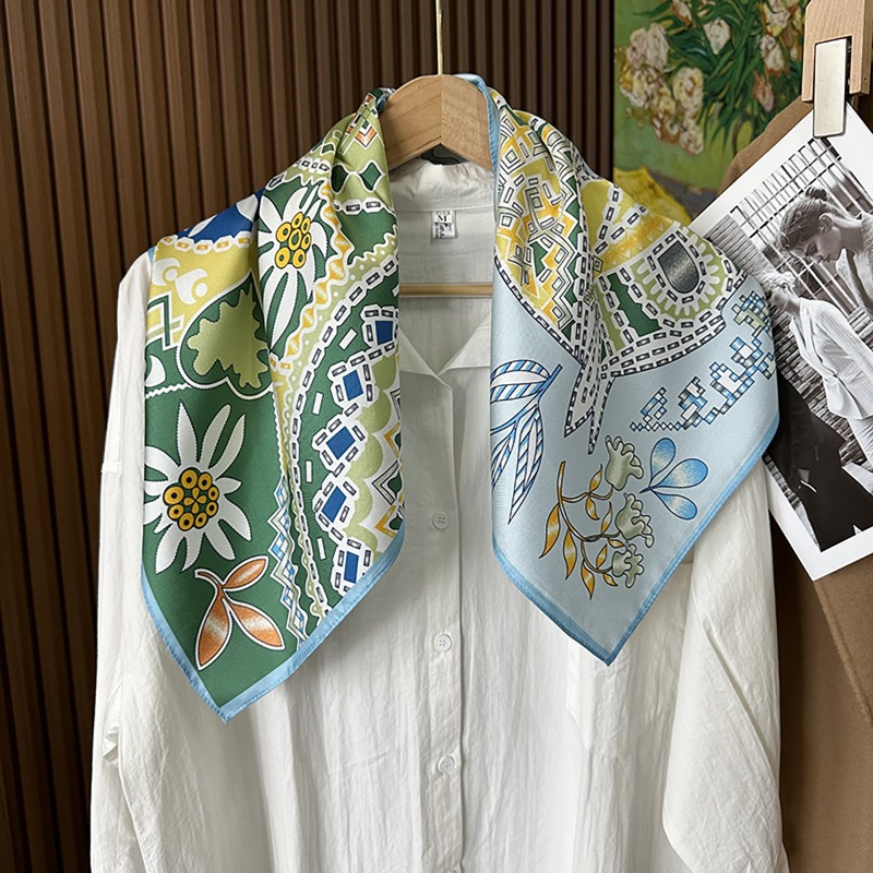 Yeşil Boho At Desenli Kare Eşa - Ethnic Boho Fashion incelemesi ve fiyatı