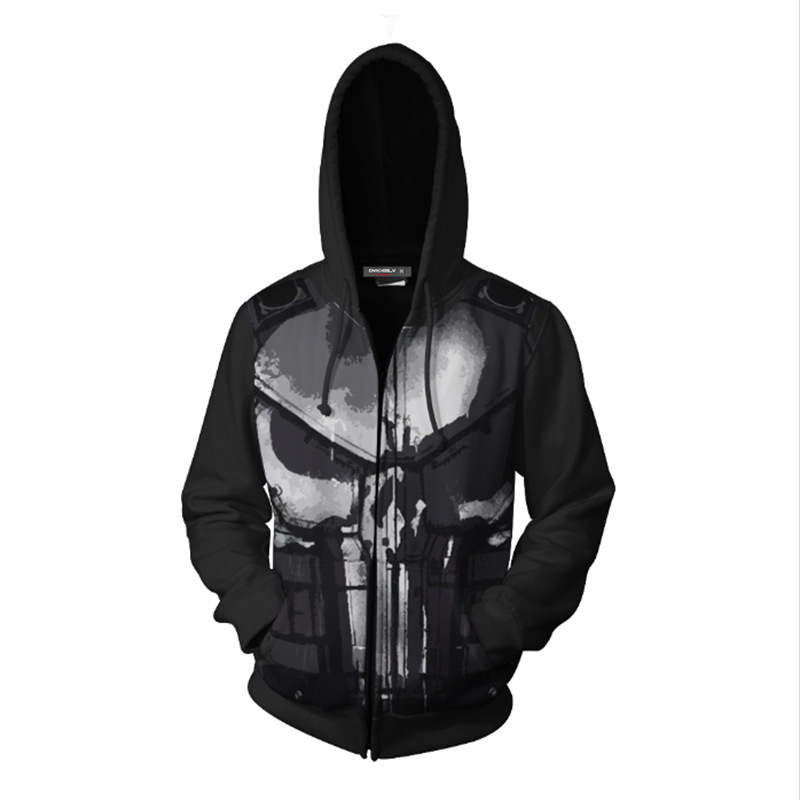 3D Baskılı Punisher Fermuarlı  - Haori Japanese Jacket incelemesi ve fiyatı