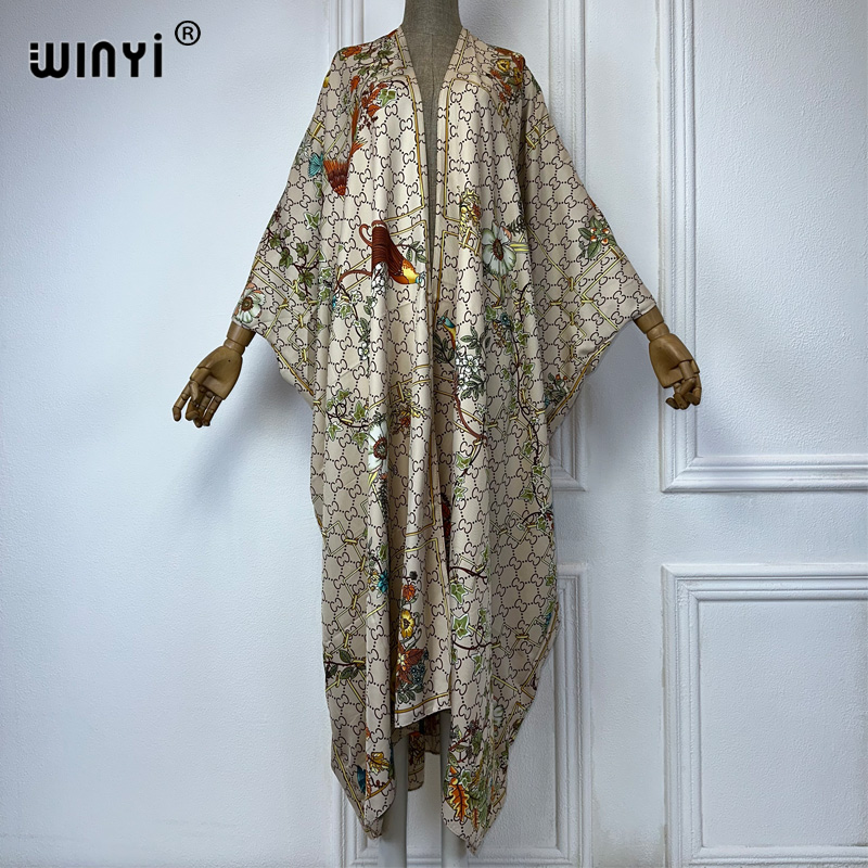 WINYI yaz moda plaj mektup bas - Kaftan Women Boho incelemesi ve fiyatı