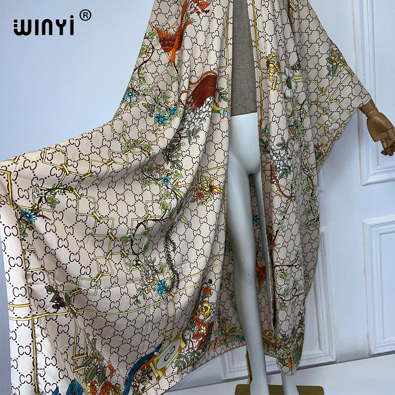 WINYI yaz moda plaj mektup bas - Kaftan Women Boho incelemesi ve fiyatı