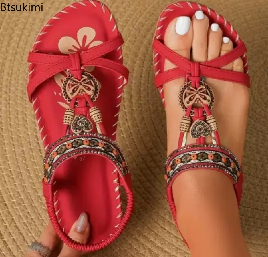 Kadın Bohemian Sandalet Açık P - Ethnic Fashion Women incelemesi ve fiyatı
