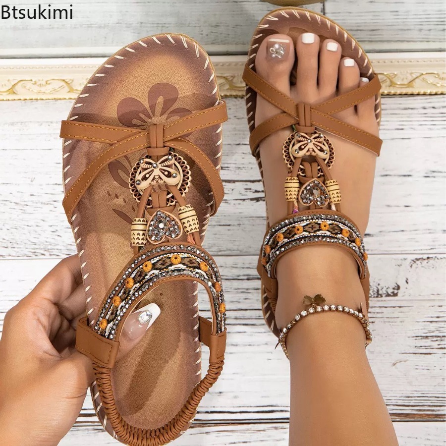 Kadın Bohemian Sandalet Açık P - Ethnic Fashion Women incelemesi ve fiyatı