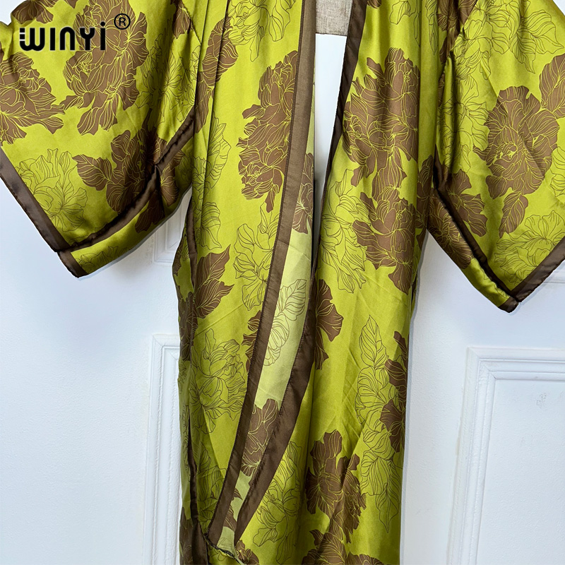 WINYI Afrika boho baskı Kimono - Kaftan Women Boho incelemesi ve fiyatı